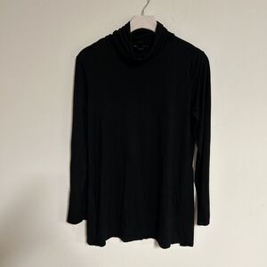 Cable & Gauge Black Long Sleeve Cowl Neck Top Women’s Medium Stretch